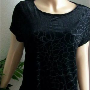 Adrianna Papell Women’s Velvet Peplum Top Size XL